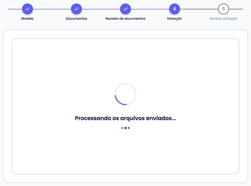 Processamento em lote — Etapas do fluxo e processamento dos arquivos